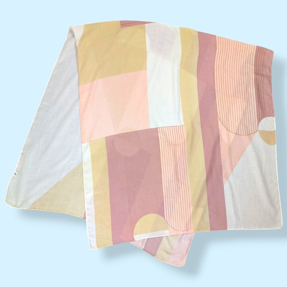 Pink & Yellow XL Rectangular Scarf